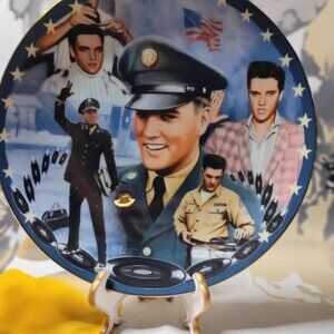 Elvis Presley Collectible Plate “Red, White And GI Blue”